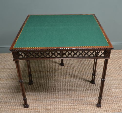 fig 2. Quality Chinese Chippendale Design Antique Card Table