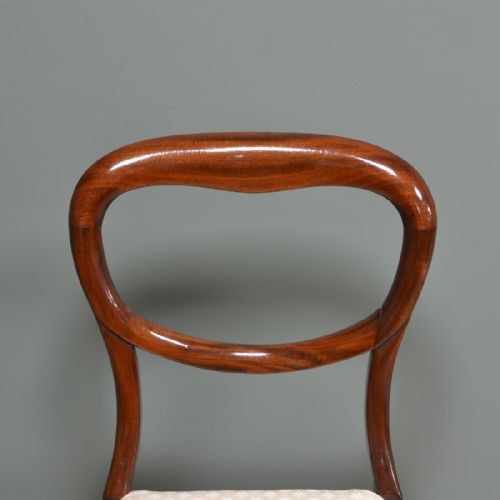 fig 3. Six Victorian Mahogany Antique Balloon Back Chairs