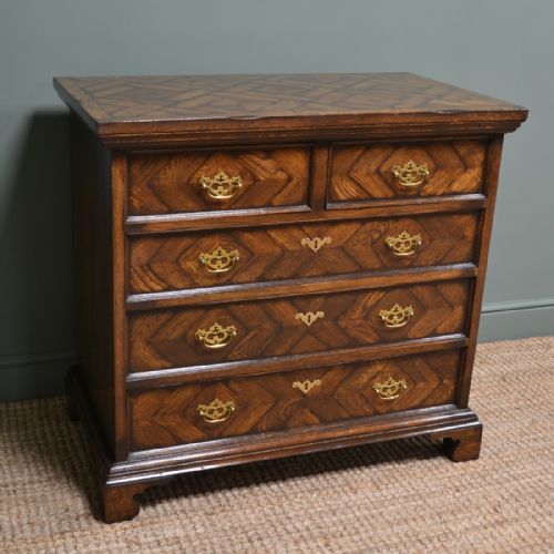 fig 3. High Quality Parquetry Oak Chest of Drawers