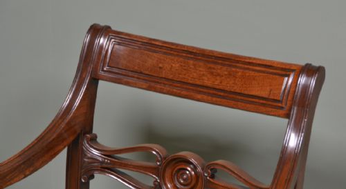 fig 3. Quality Georgian Mahogany Antique Desk Chair 