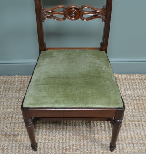 fig 1. Quality Georgian Mahogany Set of Four Antique Dining Chairs