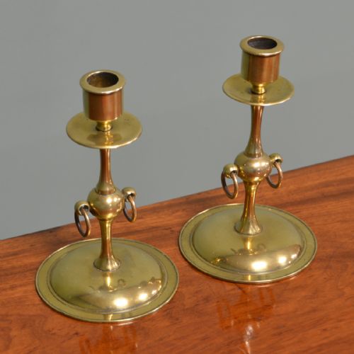 fig 1. Pair of Brass Antique Candle Sticks