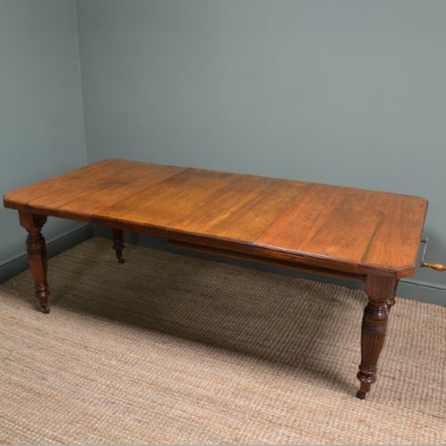 Victorian Walnut Country House Antique Extending Dining Table