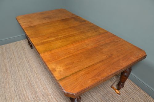 fig 1. Victorian Walnut Country House Antique Extending Dining Table