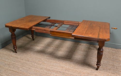 fig 3. Victorian Walnut Country House Antique Extending Dining Table