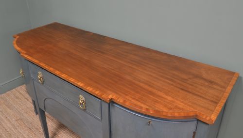 fig 1. Victorian Bow Front Antique Painted Sideboard