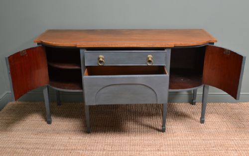 fig 2. Victorian Bow Front Antique Painted Sideboard