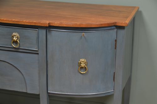 fig 3. Victorian Bow Front Antique Painted Sideboard