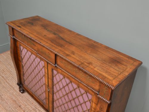 fig 3. Spectacular Warm Rosewood Antique Cabinet with Brass Inlay