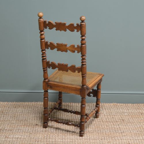 fig 2. Pair of Fruitwood Antique Ladder Back Chairs