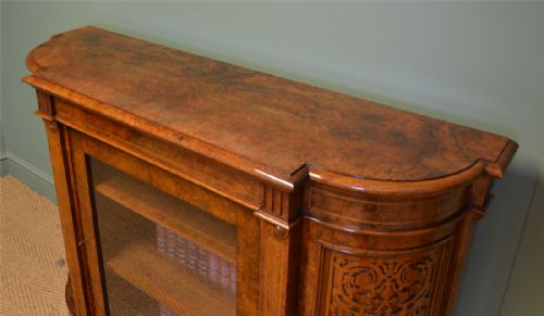 fig 2. Spectacular High Quality Figured Walnut Antique Credenza