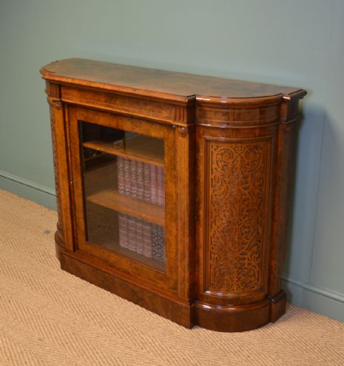 fig 3. Spectacular High Quality Figured Walnut Antique Credenza