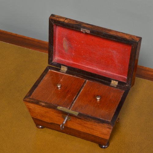 fig 1. Quality Regency Rosewood Antique Tea Caddy