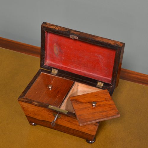 fig 2. Quality Regency Rosewood Antique Tea Caddy