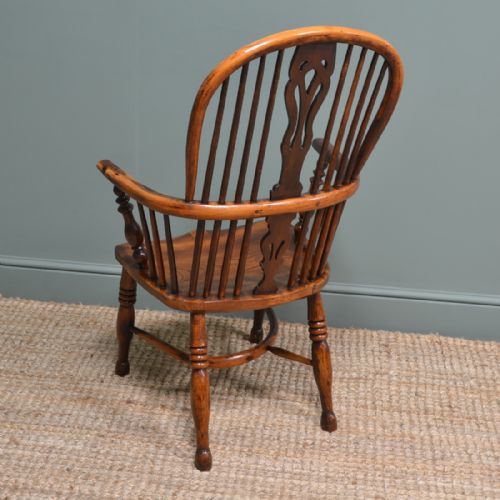 fig 1. Country Georgian Antique Yew Windsor Chair