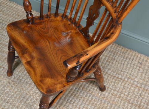fig 2. Country Georgian Antique Yew Windsor Chair