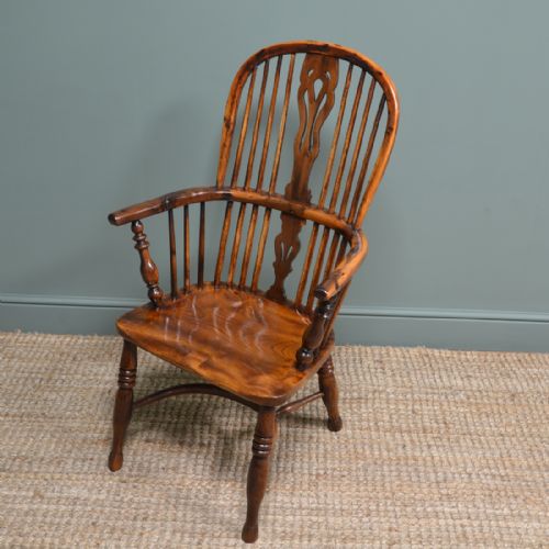 fig 3. Country Georgian Antique Yew Windsor Chair