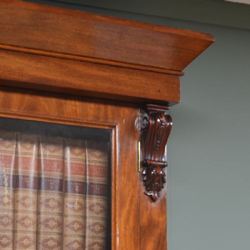 fig 3. Striking Victorian Mahogany Antique Glazed Bookcase on Cupboard
