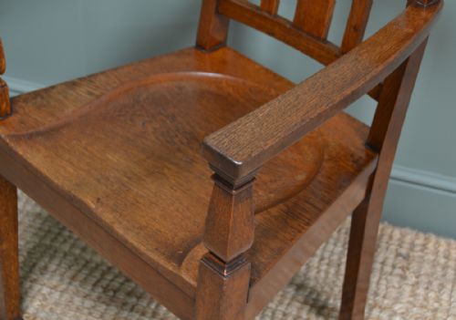 fig 2. Stylish Arts & Crafts Oak Antique Office Chair