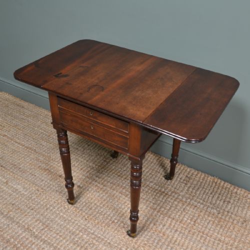 fig 1. Beautiful Regency Figured Mahogany Small Antique Sofa Table