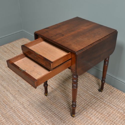 fig 2. Beautiful Regency Figured Mahogany Small Antique Sofa Table
