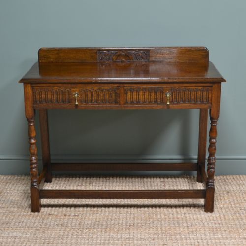 Quality Maple & Co Edwardian Oak Antique Side Table