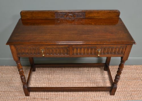 fig 1. Quality Maple & Co Edwardian Oak Antique Side Table