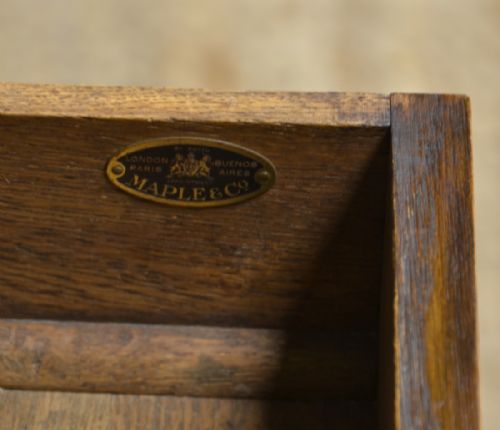 fig 2. Quality Maple & Co Edwardian Oak Antique Side Table