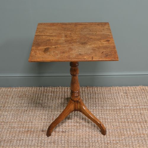 Country House Georgian Elm & Mahogany Antique Tripod Occasional Table