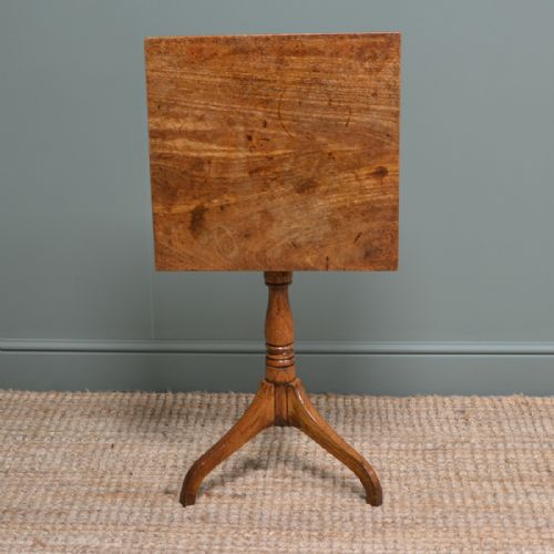 fig 2. Country House Georgian Elm & Mahogany Antique Tripod Occasional Table