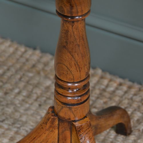fig 3. Country House Georgian Elm & Mahogany Antique Tripod Occasional Table