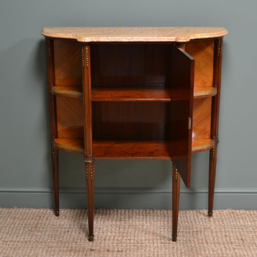 fig 3. Spectacular Kingwood Victorian Inlaid Antique Side Cabinet
