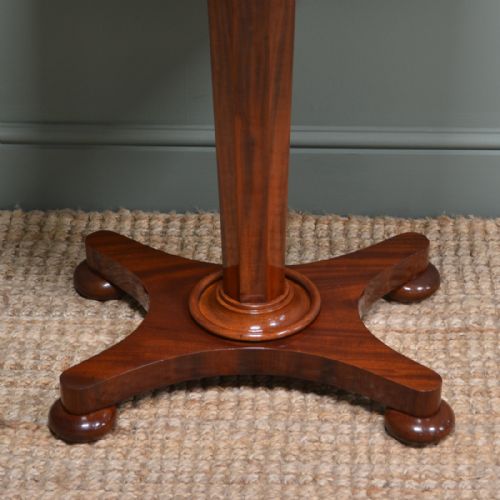 fig 2. Stunning William IV Antique Mahogany Pedestal Occasional Table
