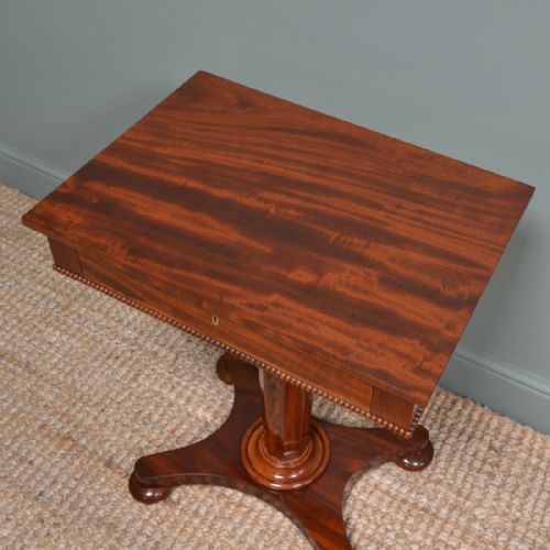fig 3. Stunning William IV Antique Mahogany Pedestal Occasional Table