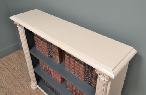 fig 2. Antique Victorian Painted Open Bookcase