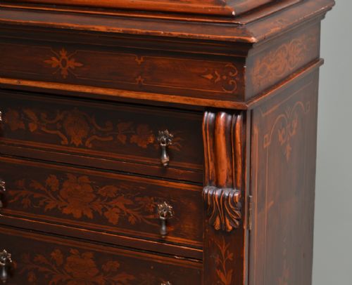 fig 2. Unusual Victorian Painted Antique Wellington Chest