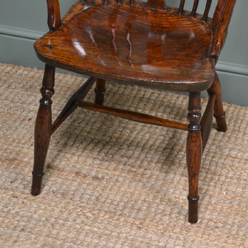 fig 2. Country Georgian Elm Wheel Back Antique Windsor Chair