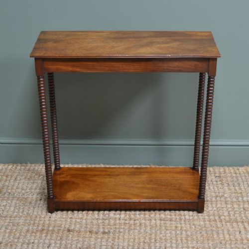 Unusual Small Arts & Crafts Walnut Antique Hall Table