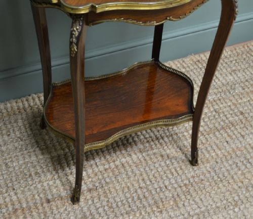 fig 1. Spectacular Victorian Inlaid Walnut Antique Occasional Table