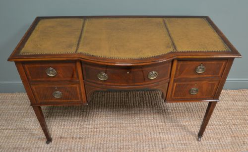 fig 3. Fine Edwardian Mahogany Antique Writing Desk