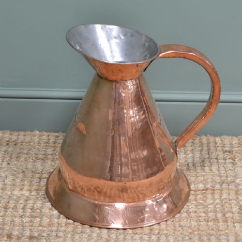 Quality Large Victorian Copper Harvest Jug