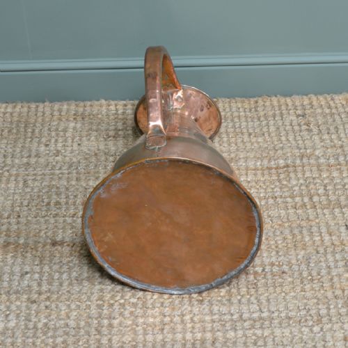 fig 1. Quality Large Victorian Copper Harvest Jug