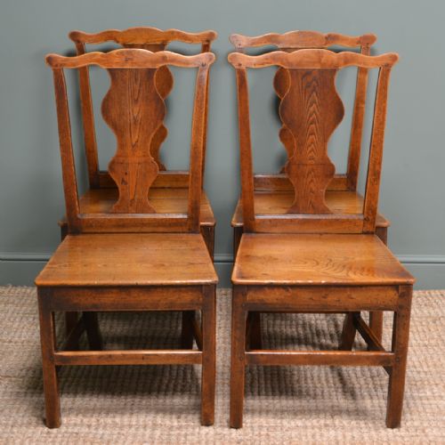 Set of Four Country House Georgian Antique Chairs