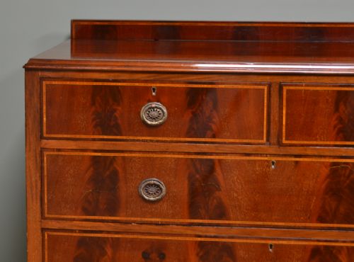 fig 1. Quality Edwardian Flamed Mahogany Antique Chest Of Drawers