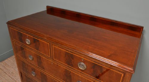 fig 3. Quality Edwardian Flamed Mahogany Antique Chest Of Drawers