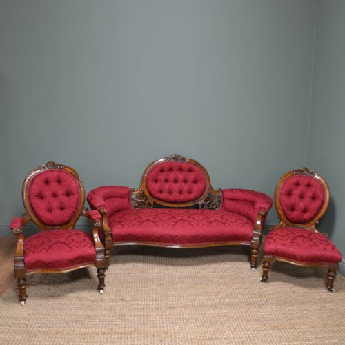 Victorian Walnut Antique Salon Suite
