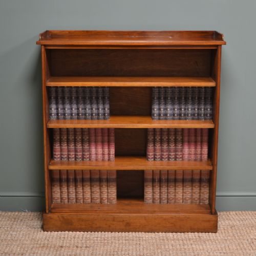 Quality Victorian Mahogany Antique Open Bookcase