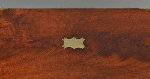 fig 1. Sensational Figured Walnut Antique Writing Slope 