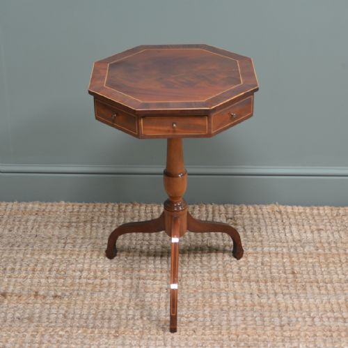 Small Mahogany Antique Drum Table