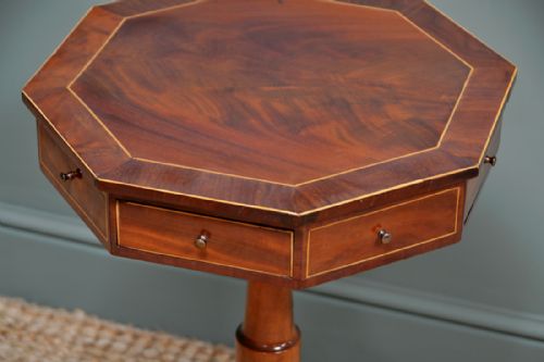 fig 3. Small Mahogany Antique Drum Table